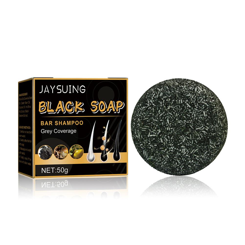 50g Grey Gloss Black Soap Repair Gray White Hair Color Hair Treatment Dye Natural Loss Conditioner Hair H6H2